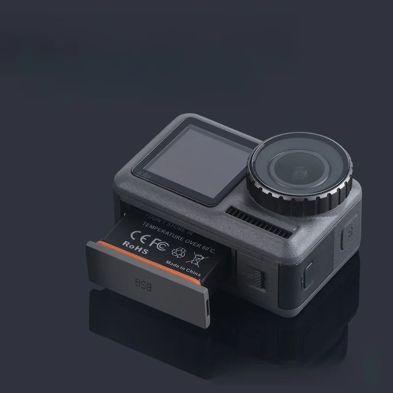 5 قطعة بطارية وسعة 1220 مللي أمبير في الساعة AB1 ومجموعة شاحن لـ DJI OSMO Action 1 قاعدة شحن سريعة مزدوجة الفتحة مع مؤشرات LED