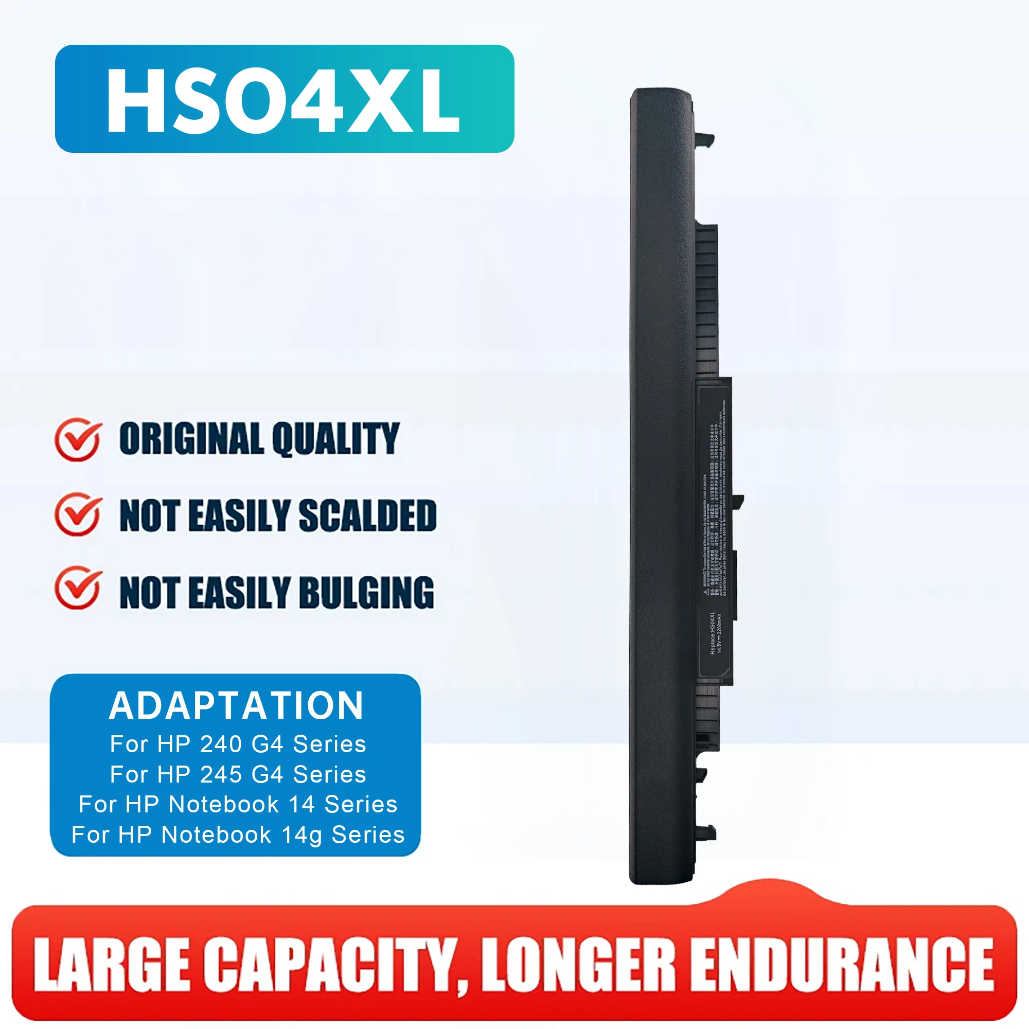 

HS04 Laptop Battery for HP 807956-001 807612-421 807611-131 HSTNN-LB6U 15-AY039WM 14 17 TPN-I119 240 245 246 250 256 G4/G5 HS03