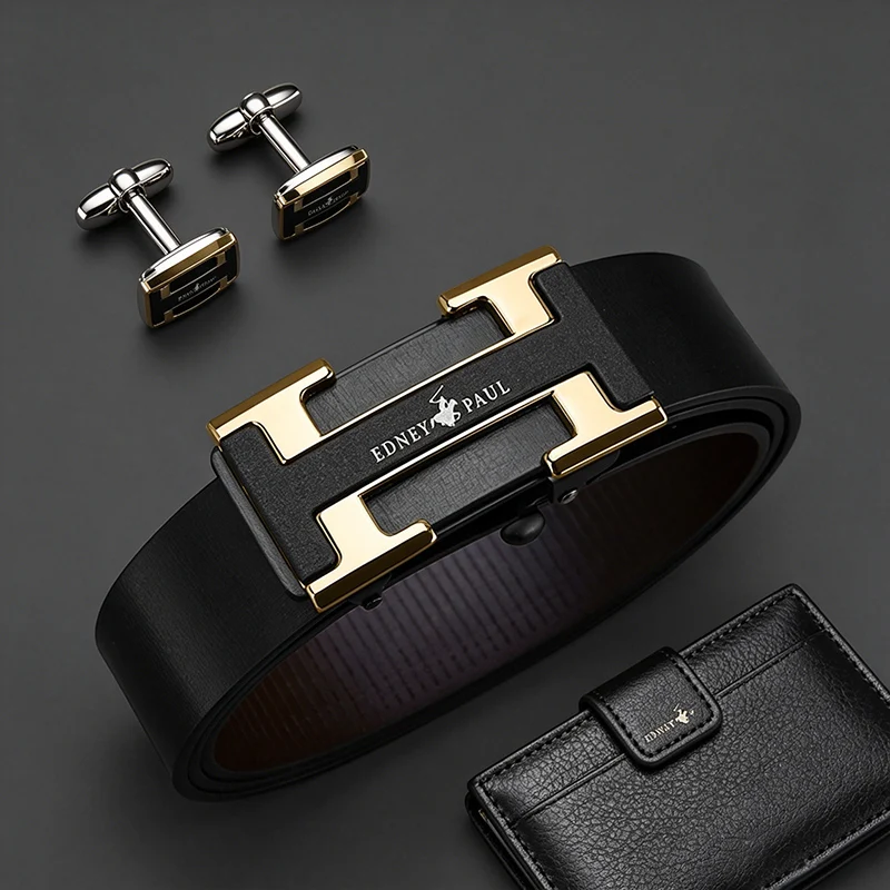 Stylish Men's Leather Belt Fashion Belts for Daily Life, Leisure, Party, Festival, Work, and Business Automatic Buckle