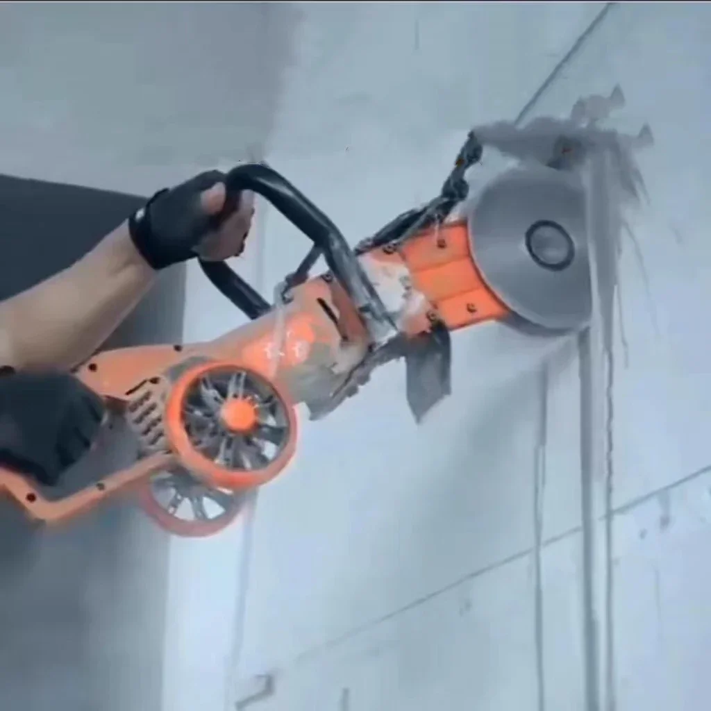 

Factory wholesale hand-held wall slotting machine Electric Double saw blade slotting machine for construction