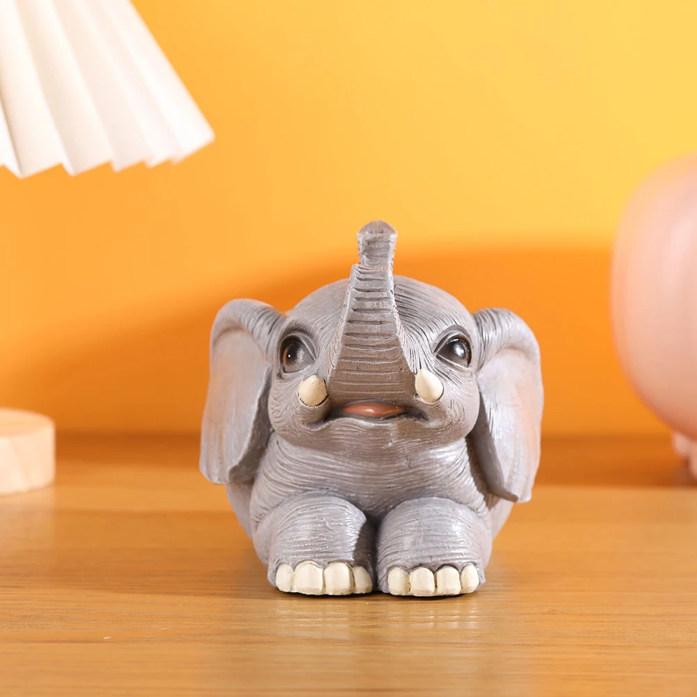 

Elephant Pen Holder Resin Figurine Cute Desk Decor Home Office Stationery ganizer Ideal Gift Elephant Statue Gardening Supplies