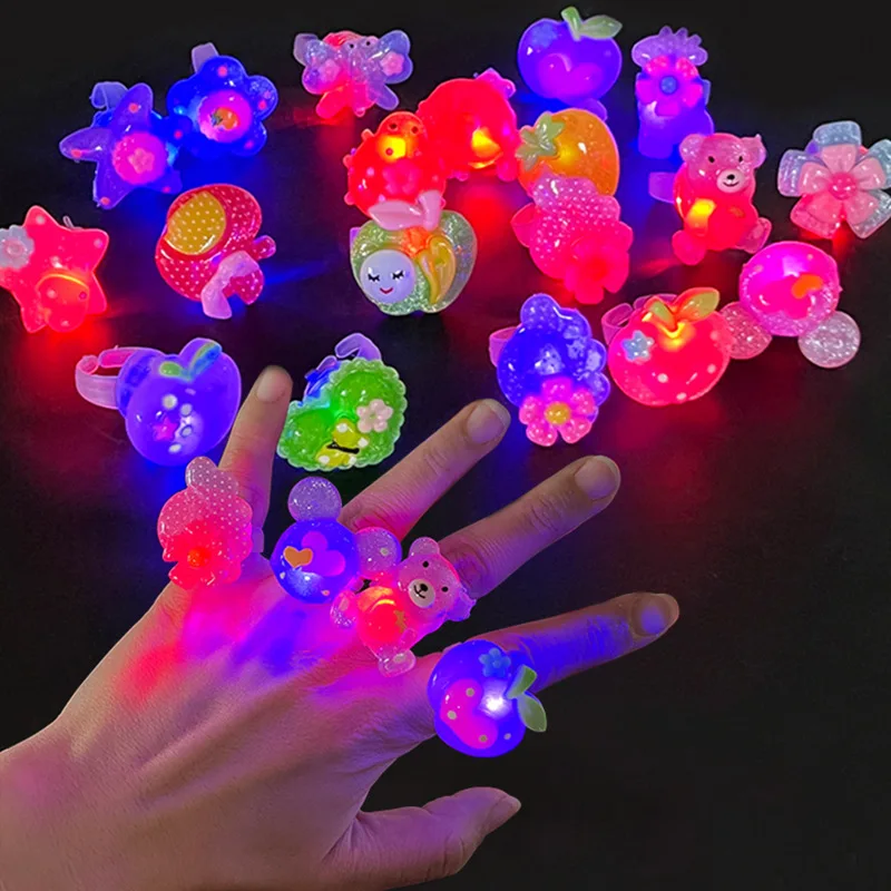 

Children's Luminous Acrylic Ring Light Cute Candy Children's Luminous Toys 5000pcs/lot