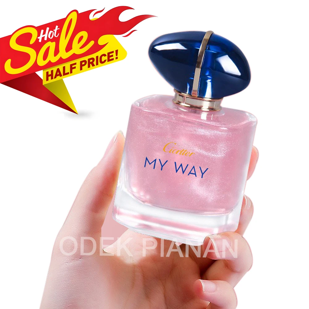 50 ml (1,7 oz) Perfume de marca My Way Perfume unisex Fragancia floral afrutada de larga duración Perfume de madera para spray corporal Mujer