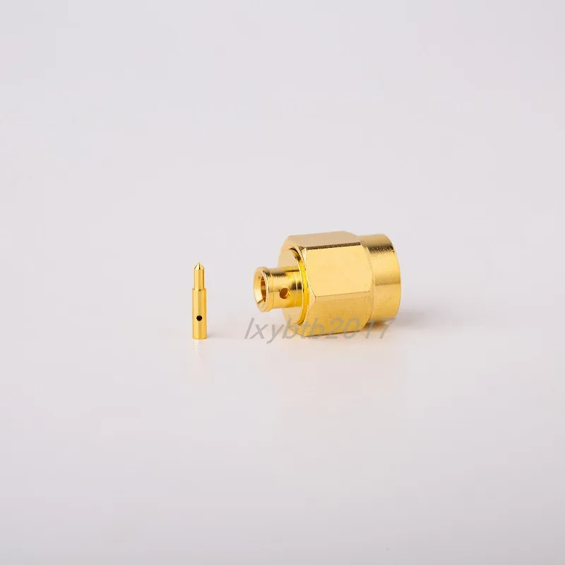 SMA-JB2 straight male 18GHz connector with RG405 welding SFT-50-2 matching 086 semi-flexible semi-steel