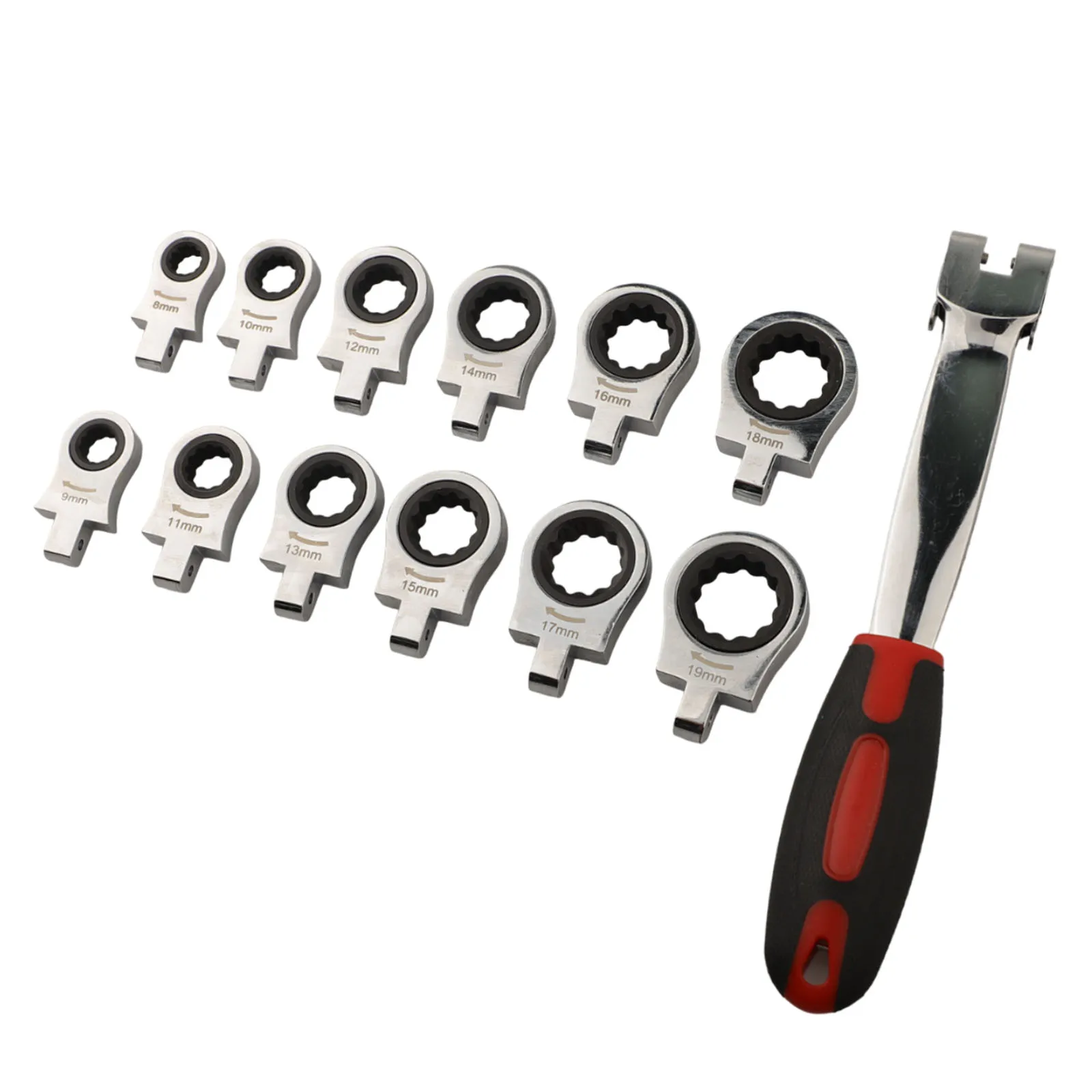 12-in-1 Wrench Set Interchangeable Head Wrench Multiple Functionalities Time-saving Adjustments Toolbox Essential In The Toolbox