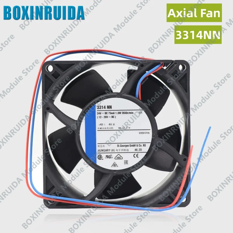 New Genuine 3314NN Compact Axial Fan 92*32mm 24V