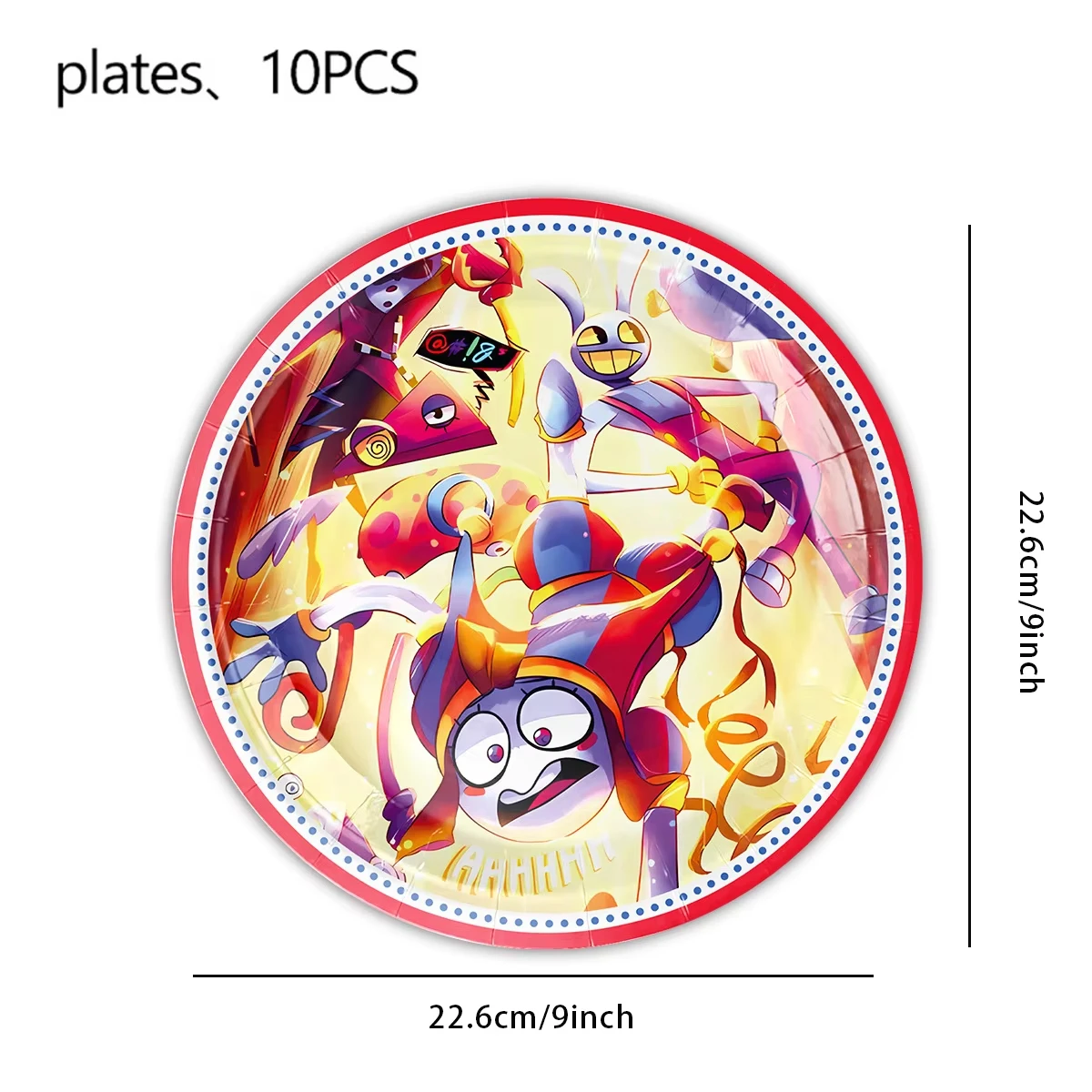 Het geweldige digitale circus Verjaardagsdecoratie Servies Beker Borden Servet Ballonset Banner Achtergrond Cadeauzakjes Feestartikelen