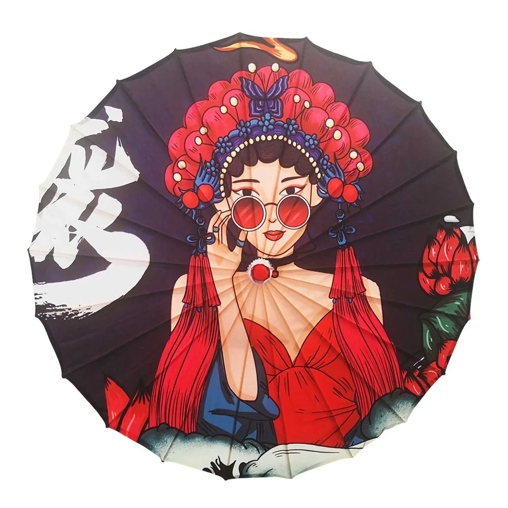 中国アンティーク風油紙傘 82cm 10色 女性用装飾傘 デコレーション傘 ダンスパフォーマンス用