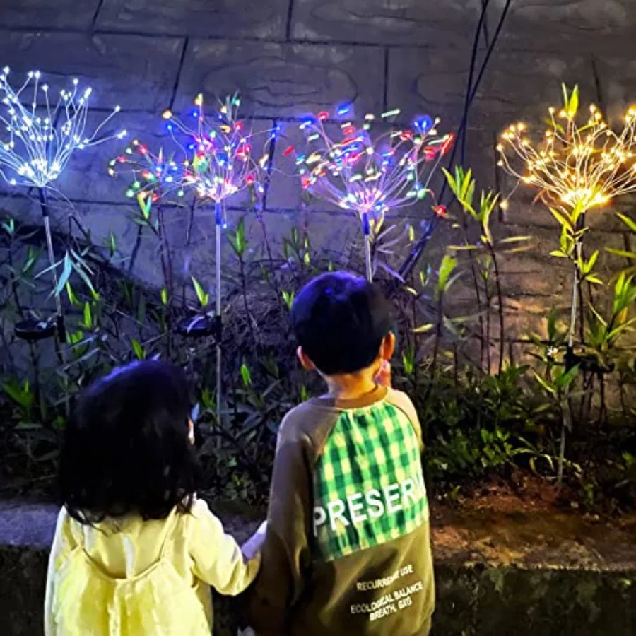 Solar Firework Lights, Lighting Modes Solar Lights Outdoor Waterproof for Garden Patio Walkway Pathway Party Wedding Christmas - view 6