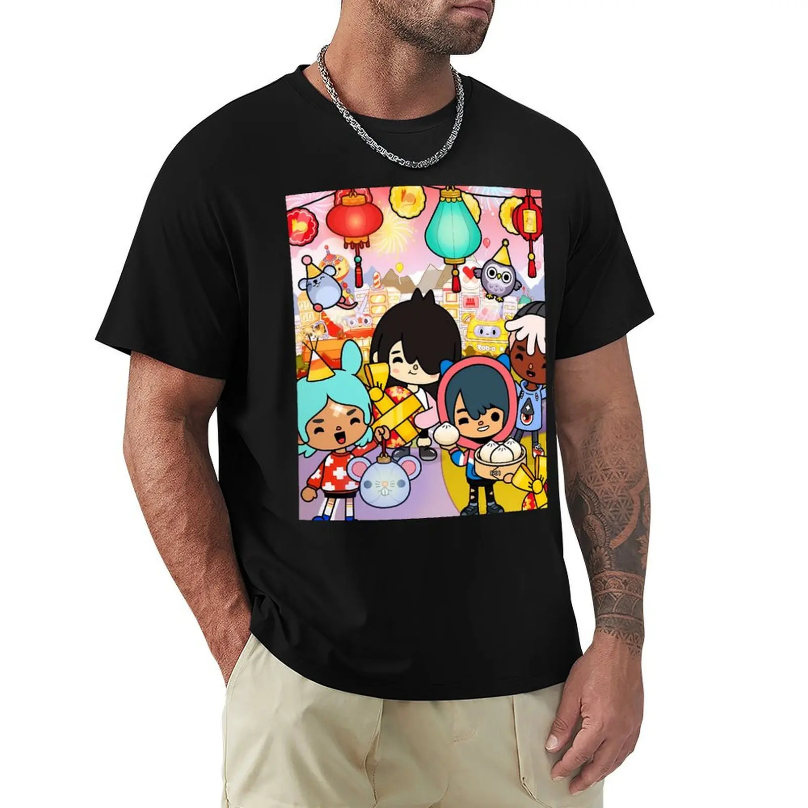 toca world, toca life for you BOOOOM T-Shirt Basic Simple Design Short Sleeve Shirt