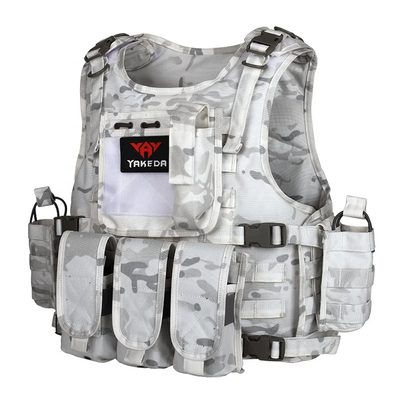 Tactico Winter Hunting White Camouflage Molle Chaleco Tactico Tactical Equipment Soft Combat Training Tactical Vest