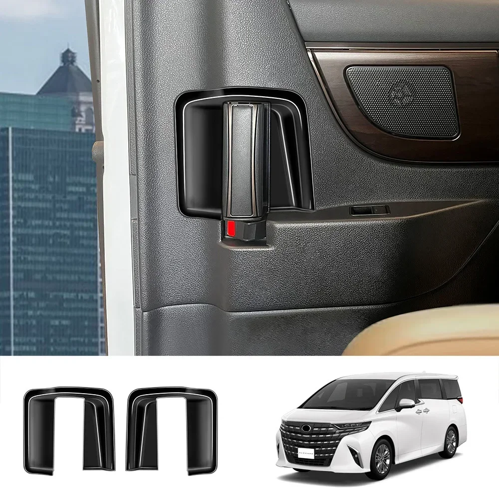 

Накладки из черного ABS-пластика для Toyota Alphard Vellfire 40 Series 2023 2024 2025: ручки дверей, кнопки стеклоподъемников, панель переключения передач