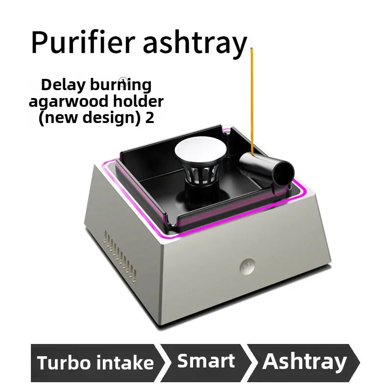 New electronic ashtray air purifier USB charging, household negative ion anti-fly ash and smoke removal aromatherapy machine