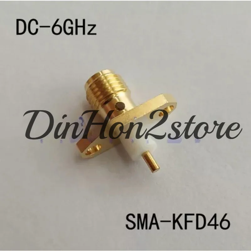 10pcs SMA Female RF Connector 6GHz Gold Plated Panel Mount Flange Jack 12.2mm Hole Spacing Suitable for KFD46
