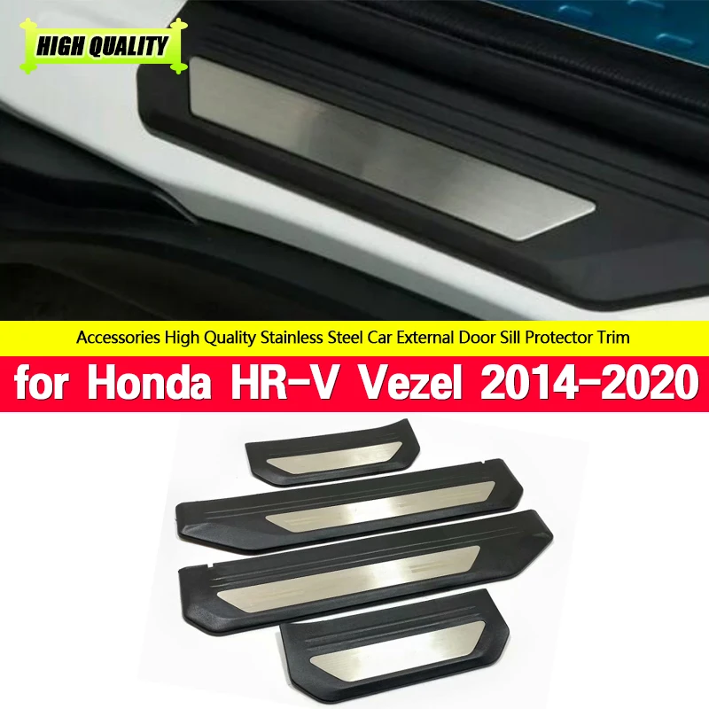 

For Honda HRV HR-V Vezel 2014-2020 Car Styling Scuff Plate Door Sill Guard Thresholds Cover Trims Protector Accessories