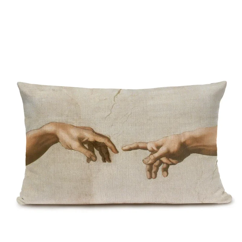 Michelangelo Famous Oil Painting Print Throw Pillow Case Italian Mural Decoration Pillowcase Sofa Cushion Cover - Image 4