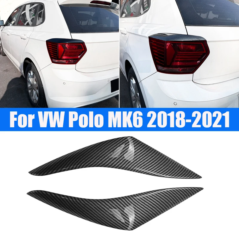 

Car Taillight Eyelids Eyebrows Cover Trim For VW Polo Mk6 2018-2021 Automobile Exterior Modification Sticker Accessories