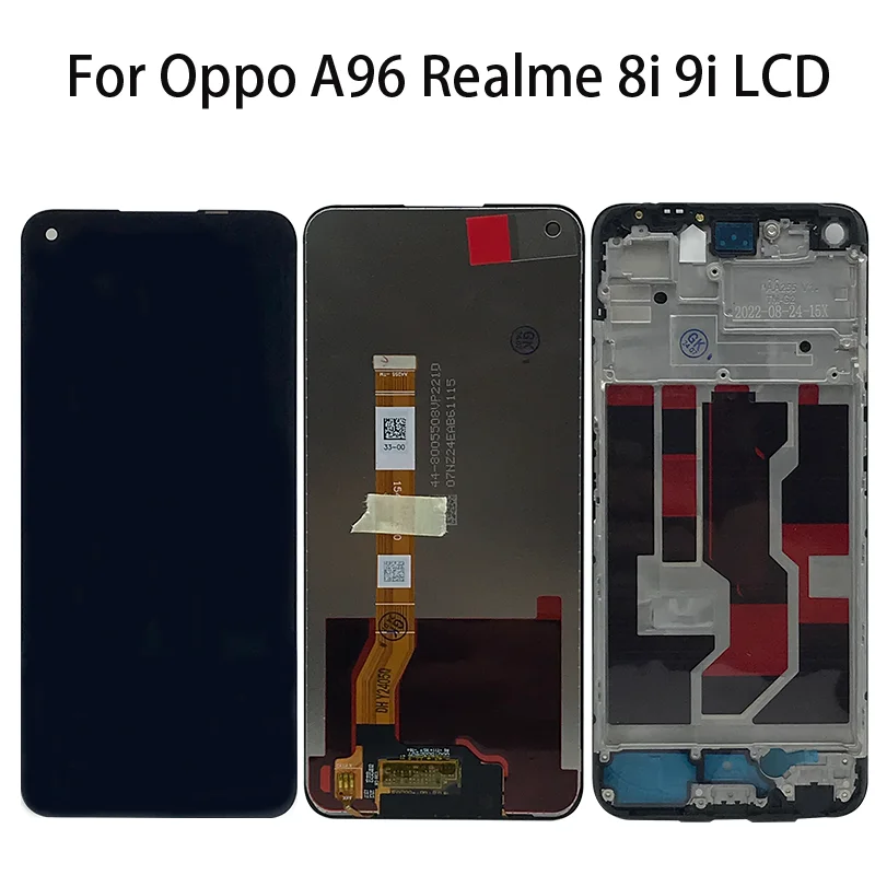 6.59\'\' For OPPO A96 CPH2333 LCD Display Touch Screen Digitizer Replacement For Oppo A96 Realme 8i 9i LCD Frame