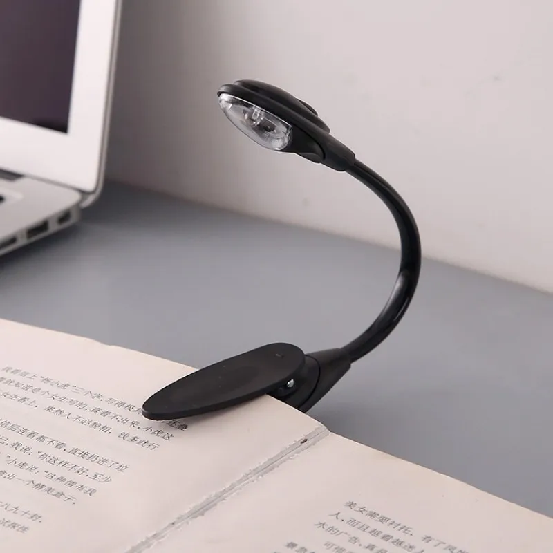 1pcs Mini Flexible Clip-On Bright Book Light Laptop White LED Book Reading Light Lamp Reading Clip Light Portable Led Mini Lamp