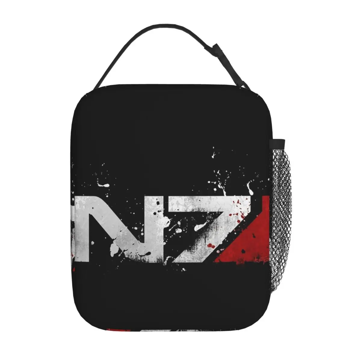 Mass Effect Distressed N7 Insulated Lunch Bag for Women Kids Leakproof Food Boxes Thermal Lunch Box Tote
