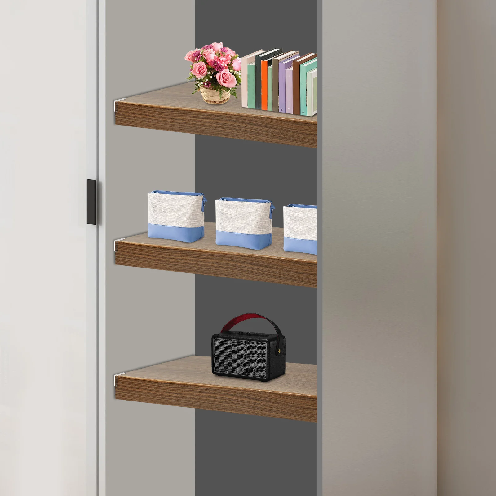 5 Pcs Wall-mounted Foamed PVC Wire Rack Covers Rectangular Foamed PVC Rack Cover for Kitchens Bedrooms Bathrooms