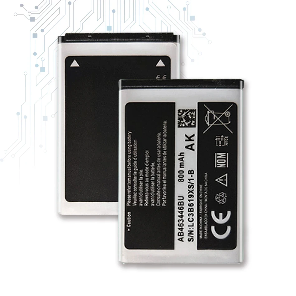 Battery For Samsung, SGH-E251, SGH-E258, SGH-E350, SGH-E428, SGH-E500, SGH-E900, SGH-E908, SGH-M620, AB463446BU, AB043446BE