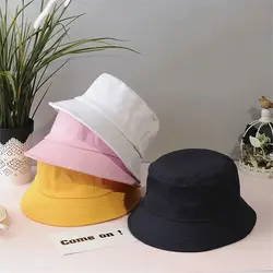 Casual Solid Fisherman Cap Foldable Portable Anti-UV Sun Hat Spring Summer Men Women Panama Hat Outdoor Sunscreen Cap