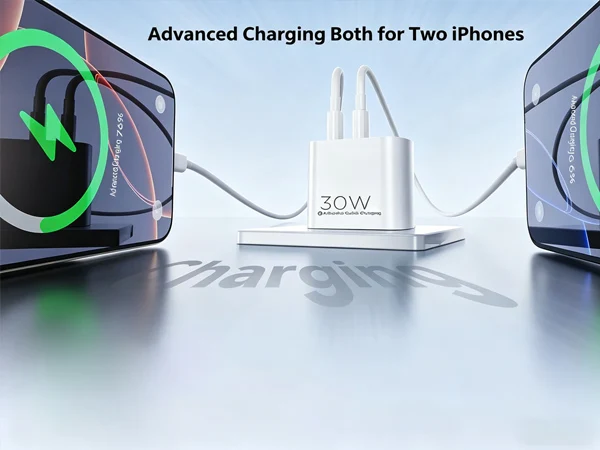 UYUXIO 30W USB-C Wandladegerät US EU Stecker PD Superschnelles Ladegerät Netzteil für Samsung Galaxy iPhone 17 16 15 14 Pro Max – Detail 2