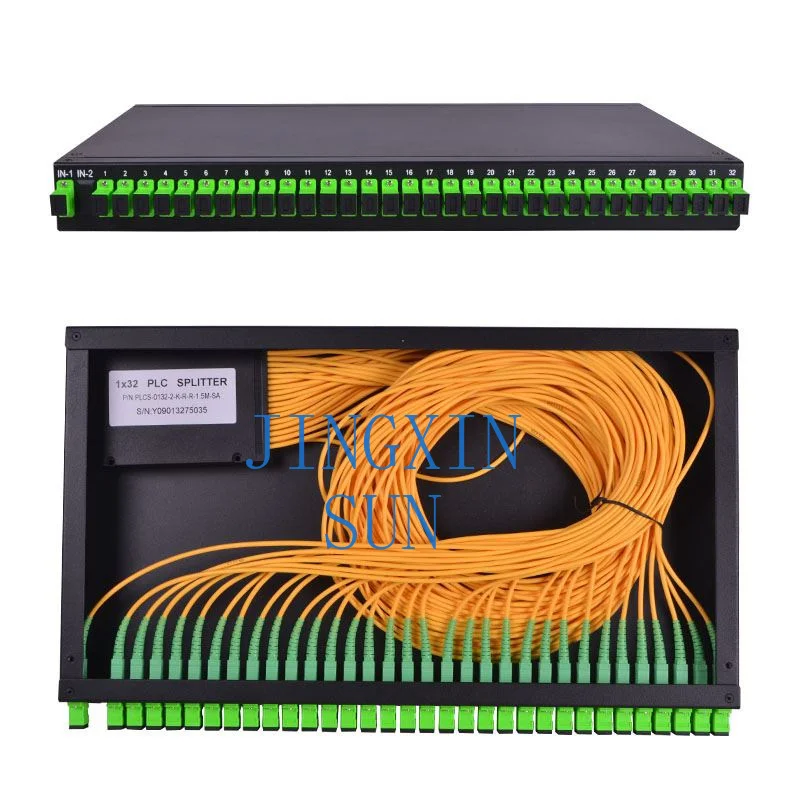 1*32 Rack Mount PLC Splitter Optical Splitter APC Rack Type for FTTH Passive Optical Network