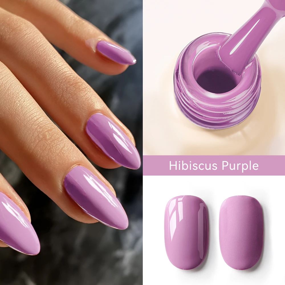 

MAYCHAO Hibiscus Purple Color Gel Nail Polish 12ml Glossy Semi Permanent Soak Off UV LED Frosted Gel Nails Painting DIY Varnish