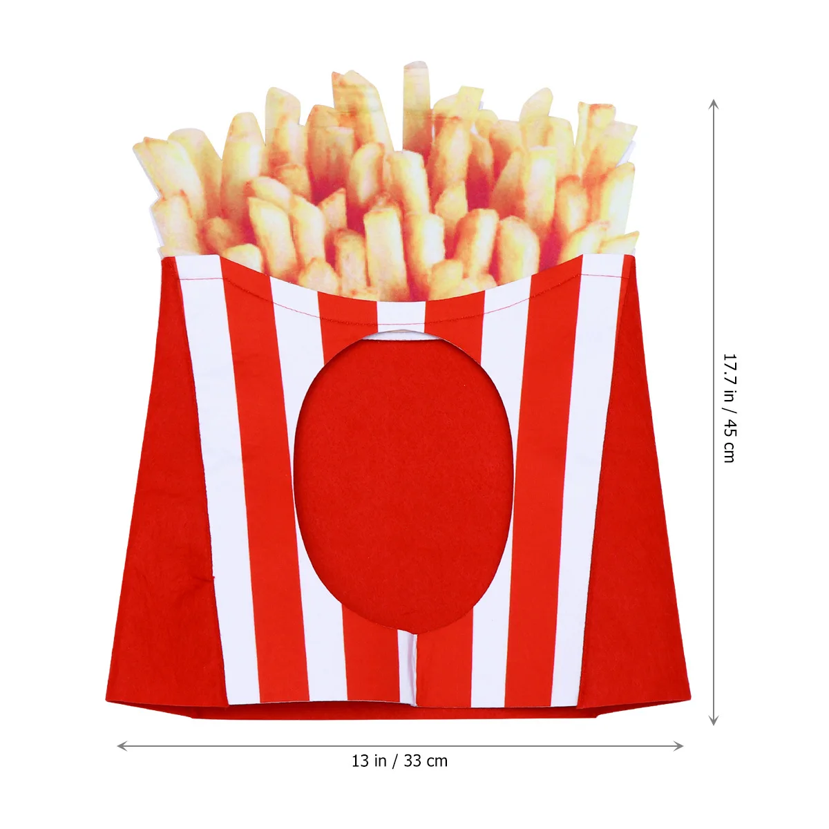 Cappello a Forma di Patatine Fritte in Feltro Riutilizzabile, Accessorio Divertente per Feste, Parate, Natale e Carnevale