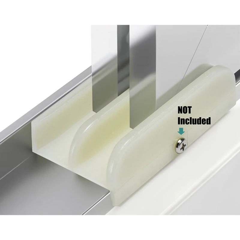 AB47-M6219 Sliding Shower Door Bottom Guide For Sliding Shower Door (Top Hung) Shower Door Guide 1/2 In Channels 2 Pack