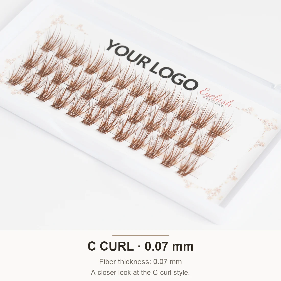 Braune DIY Cluster-Wimpern Selbstanwendbare Wimpernverlängerungen Natürliche Zarte Falsche Wimpern OEM Private Label Maßgeschneiderte Wimpern – Detail 2