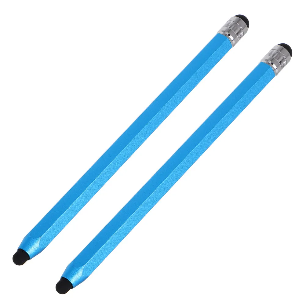 

2 шт. Стилусы для сенсорных экранов с двумя наконечниками, емкостные, портативные, для планшетов и телефонов, универсальные, для точной письменной работы