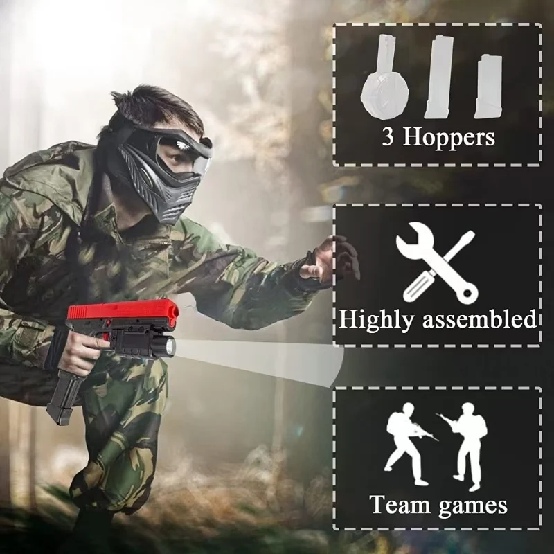Pistola de tiro automático airsoft arma de brinquedo hidrogel elétrica paintball para adultos meninos ao ar livre cs tiro gamehoot