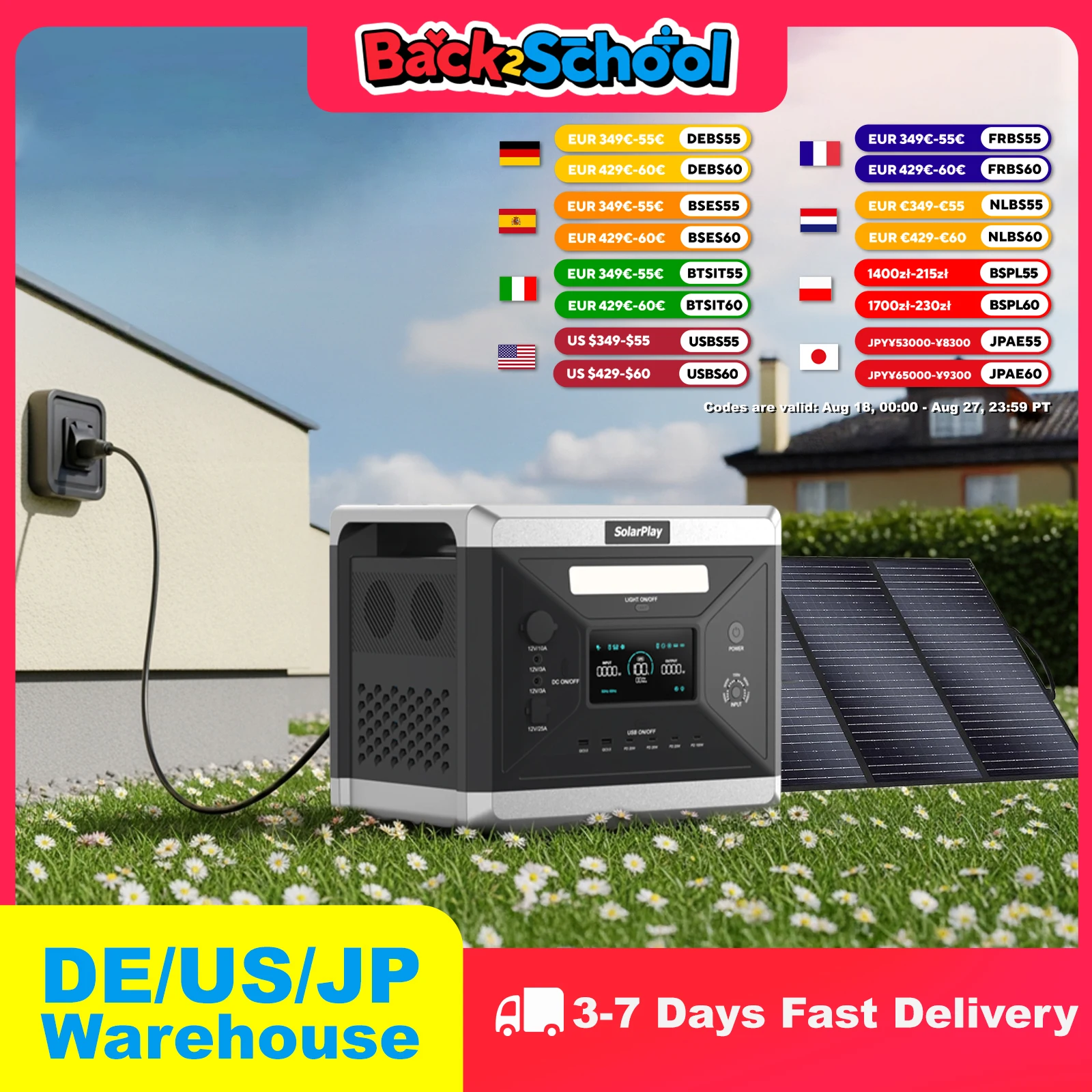 

SOLARPLAY 675000mAh Portable Power Accumulator Q2501 Powerbank Solar Plate Charger Kit Home Adjustable Handle Trolley for Home