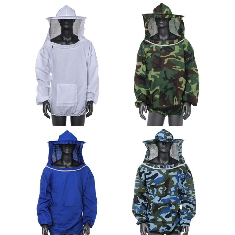 Beekeeping Suit Smock Beekeeper Clothing Beekeeping Jacket Beekeeping Clothes Hat with Sleeve Anti Bee Suit Beekeeper Jacket