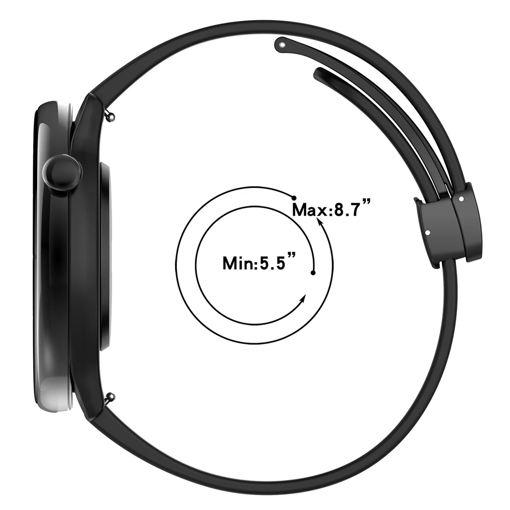 Huami Amazfit GtsおよびGTR用のユニバーサル折りたたみ式磁気バックルバンド,腕時計用,2〜3および3proおよび4