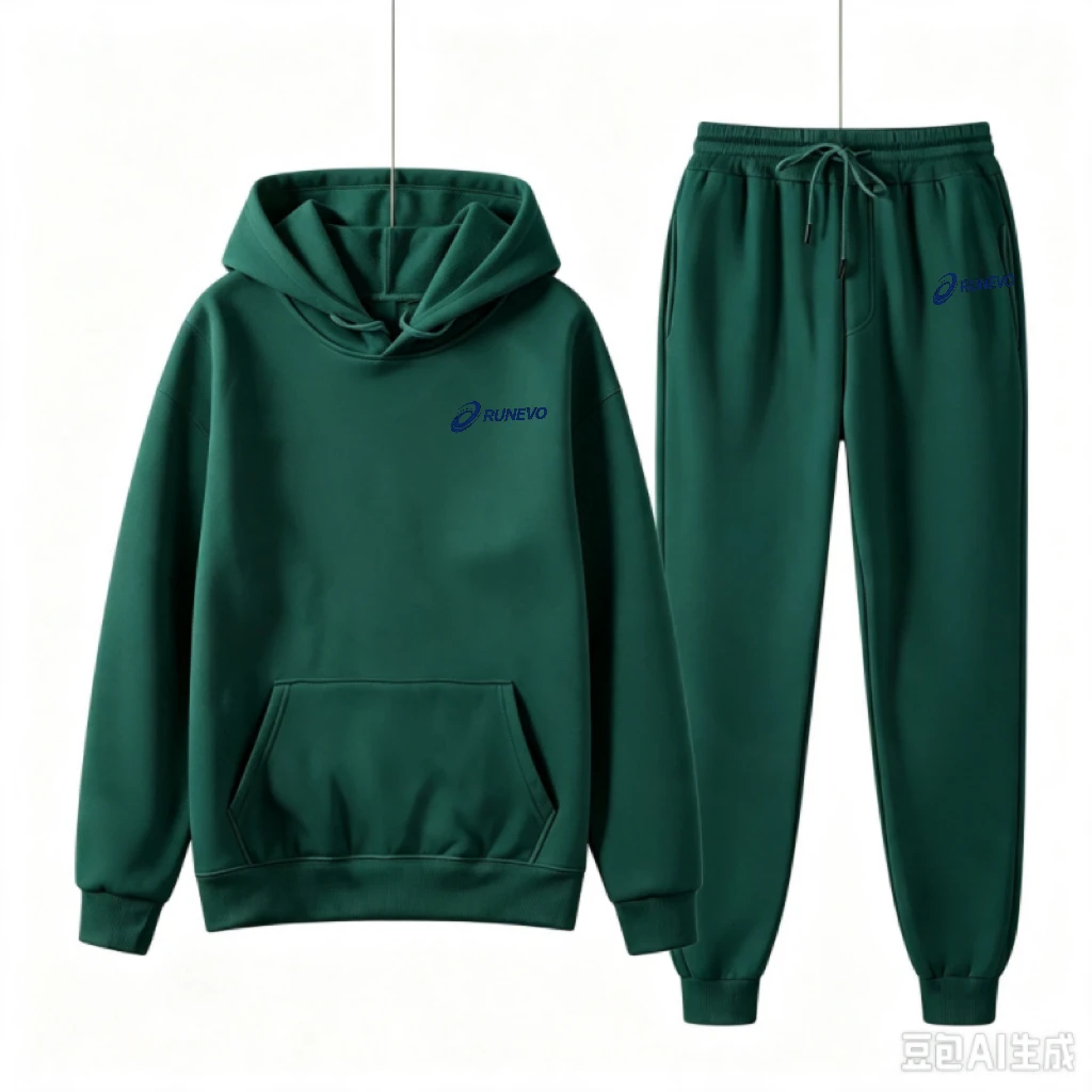 Women's Fashion Printed Autumn and Winter 2-Piece Sportswear Hooded Pullover Pants Sports Suit view 2