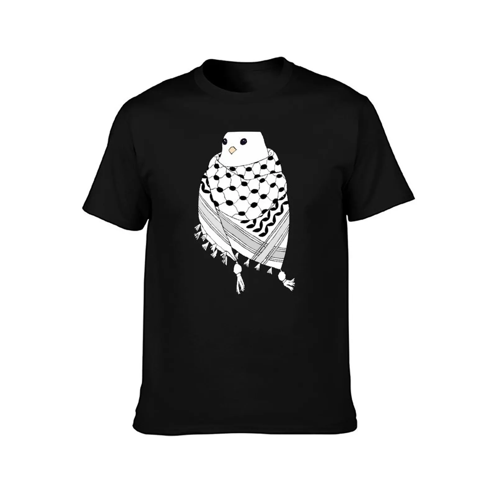 Dove Wrapped in Keffiyeh Scarf T-Shirt t shirts for man graphic vintage T-Shirt