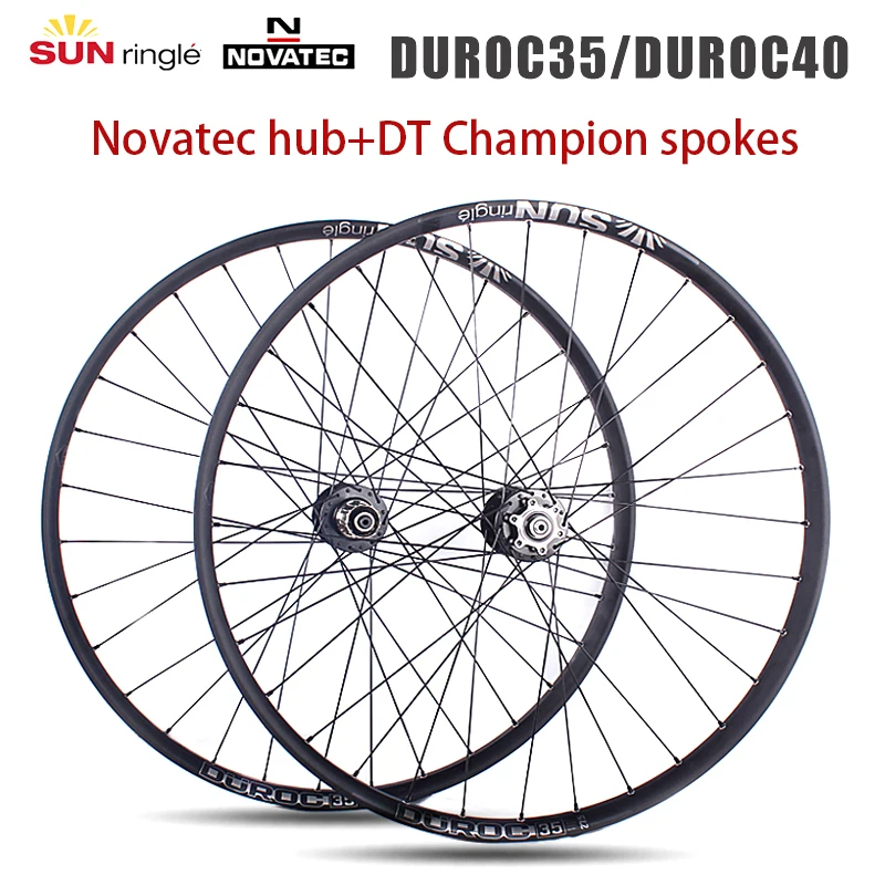

SUNRingle 27.5/29inch DUROC35 40 MTB Bike Wheelset Novatec D041/D042 Dt Swiss Spoke Tubeless Ready Vacuum Bicycle Wheel
