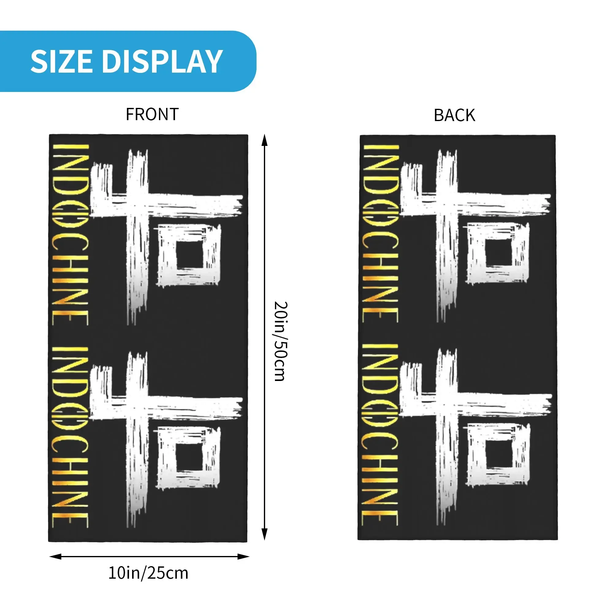 New Indochine Pop Rock Band France Winter Headband Neck Warmer Women Men Ski Running Tube Scarf  Face Bandana Gaiter