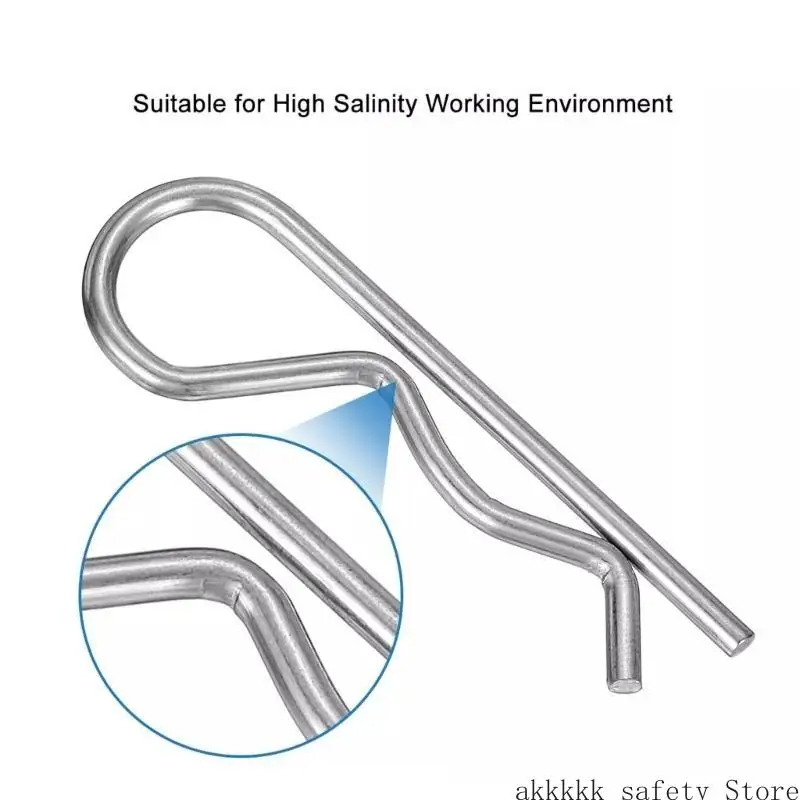 

XXFF R Shaped Spring Cotter Pins Set Steel Hairpin Clips Heavy Duty Cotter Pins Set for Efficient & Secure Hitch Pin Locking