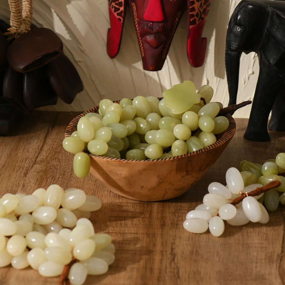 Stone Grape Decorative Ornaments Creative Model Room Living Room Entrance High-end Soft Decoration Simulation Fruit Decoration