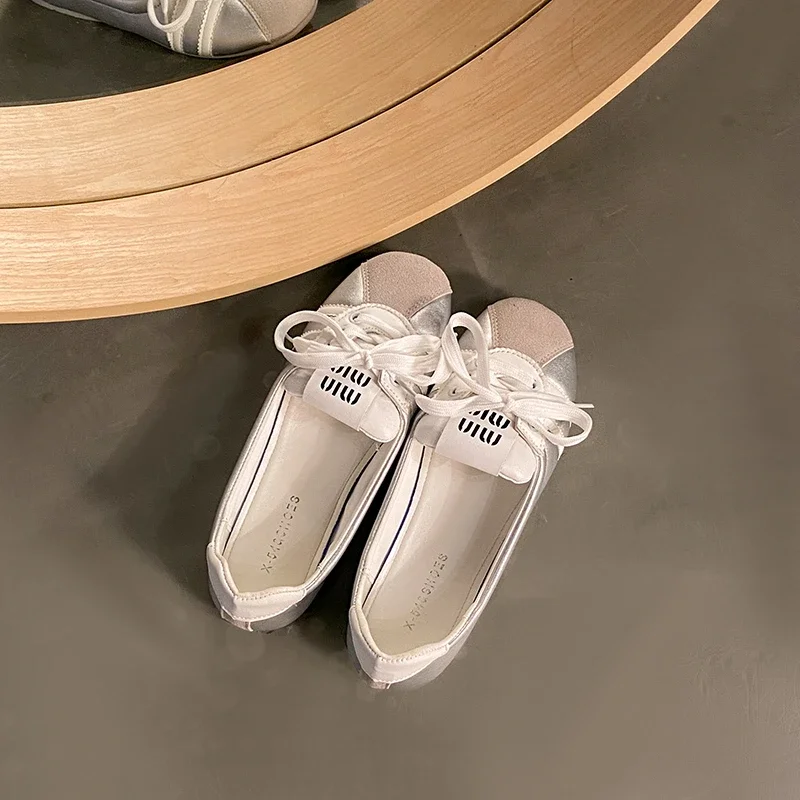 أحذية رياضية نسائية عصرية قابلة للتنفس أحذية مسطحة ضحلة كاجوال مريحة برباط أحذية باليه ماري جين Zapatos Mujer #5