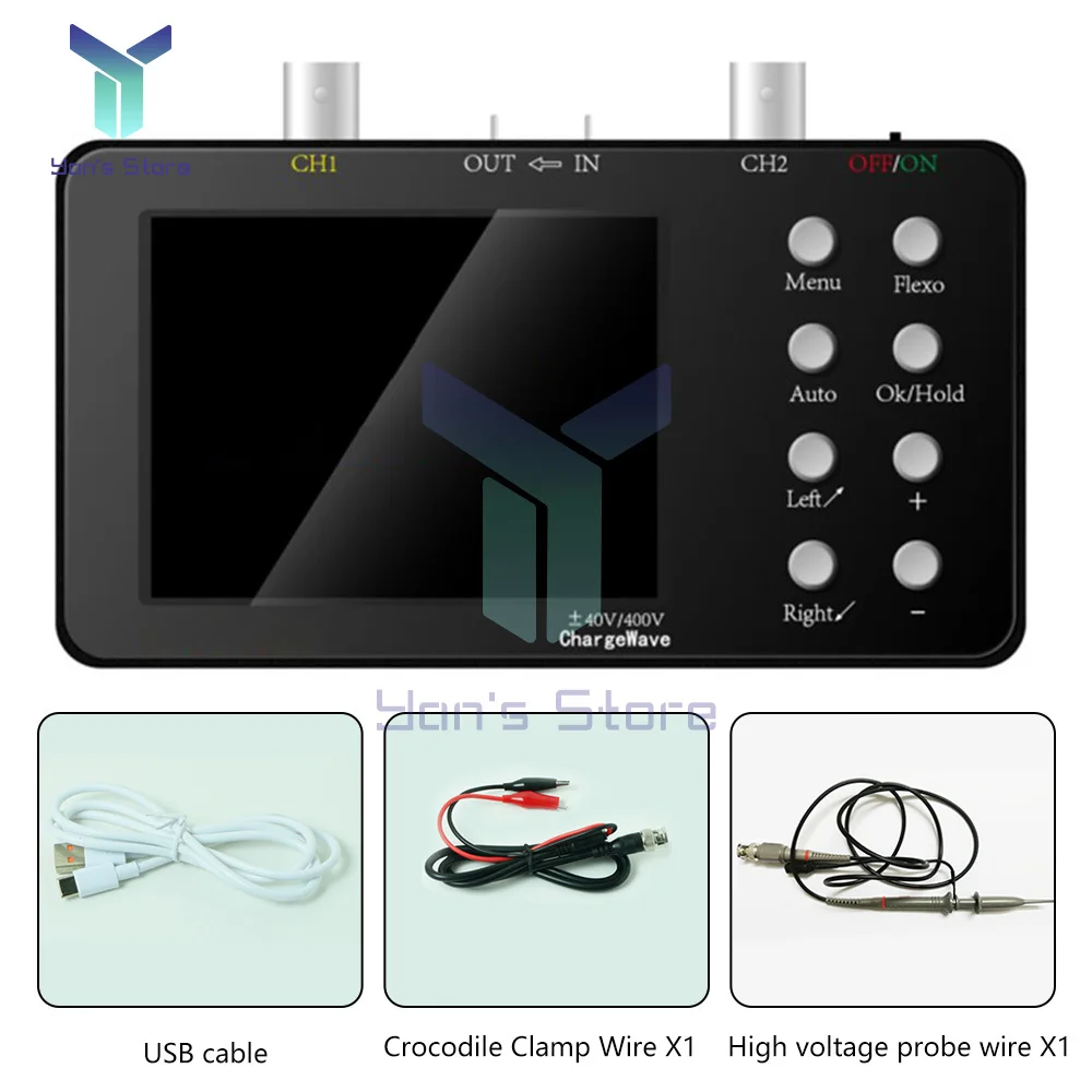 1Pcs Digitale Oscilloscoop Functie Signaal Generator 10MHz*2 2.5KSa/S 2 In 1 Dual Channel Oscilloscoop 10Mhz Signaal Generator