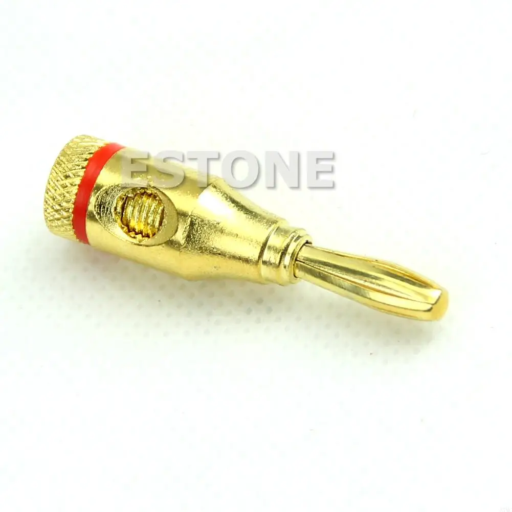 N7MC 4mm Speaker Banana Plugs Gold Plated Brass Speaker Wire Banana Plugs Connectors