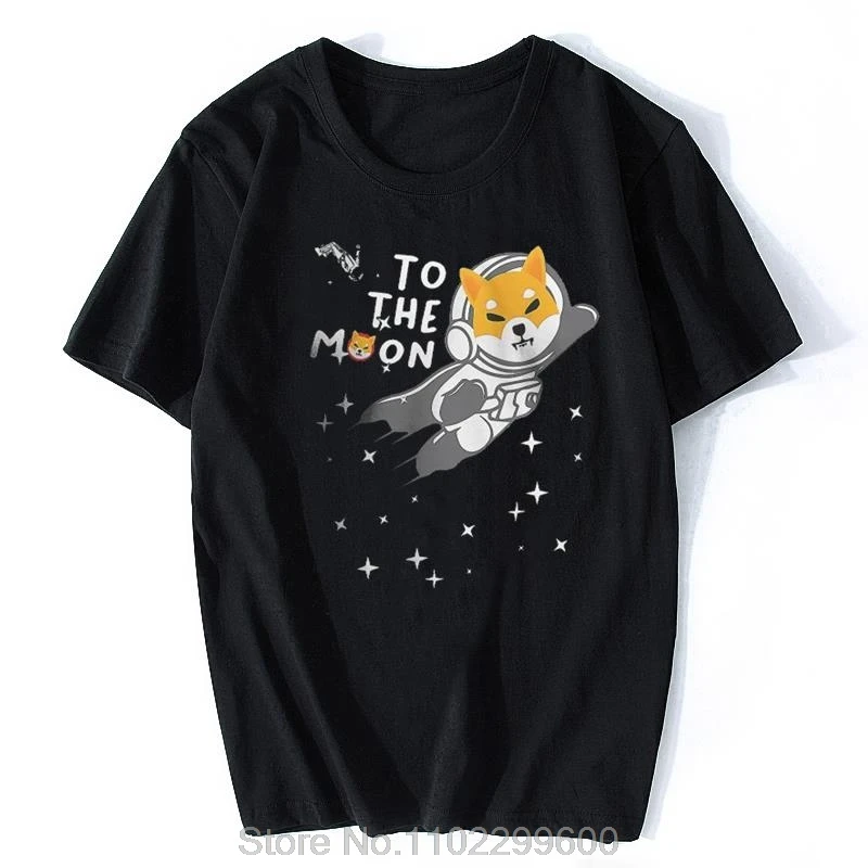 Crypto Shiba Inu Coin Hold To The Moon T-shirt New Arrival Graphic Men Classic Homme Summer Men's Tops Cotton Harajuku T Shirt