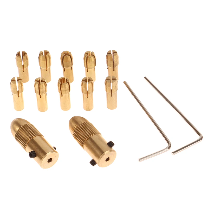 7Pcs/set 2.0/2.35mm Micro Electric Drill Self-tightening Drill Chuck Universal Small Electric Drill Head Sandwich Core