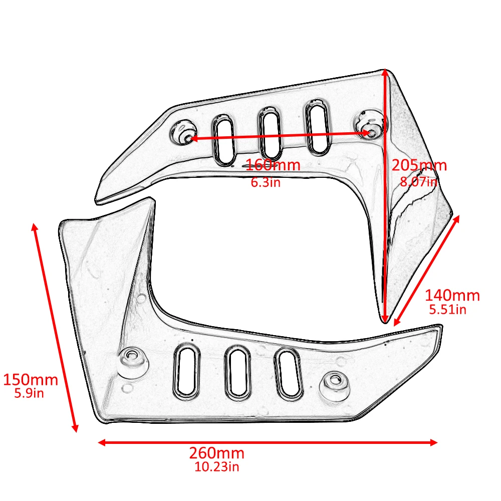 For Kawasaki Z 750 Z750 2004 2005 2006 Motorcycle Accessories 2Pcs Radiator Side Cover Panel Fairing Guard Frame ABS